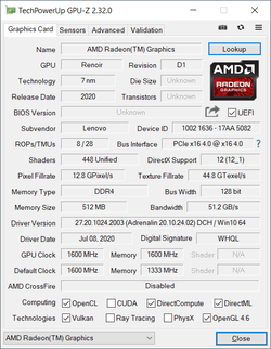 GPU-Z RX Vega 7