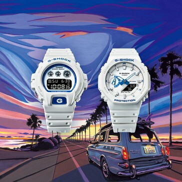 De izquierda a derecha: Casio G-Shock DW-6900HDS-7A1, y el GA-2100HDS-7A1. (Fuente de la imagen: Casio)