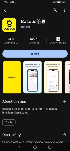 Baseus en Google Play Store