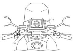 Pantalla de instrumentos TFT y mandos montados en el manillar para cambiar entre las vistas amplia y ampliada (Fuente de la imagen: Suzuki)