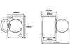 Dimensiones de la lavadora y secadora Xiaomi Mijia Ultra-Thin de 10 kg. (Fuente de la imagen: Xiaomi)