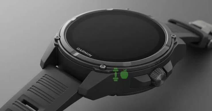 Una imagen conceptual que muestra el nuevo hardware de corona digital de Garmin. (Fuente de la imagen: Gadgets &amp; Wearables)