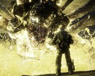 Marcus Fenix enfrentándose a uno de los jefes en Gears of War. (Fuente de la imagen: Steam)