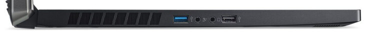 Izquierda: USB 3.2 Gen 1 (Tipo A), entrada de micrófono, salida de auriculares, USB 2.0 (Tipo A)