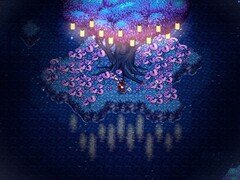 Una imagen que muestra un entorno en CrossCode.