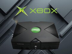 La primera consola Xbox se muestra con el logotipo