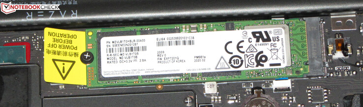 Un SSD NVMe sirve como unidad de sistema.