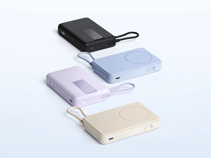 El Xiaomi Magnetic Power Bank 10000 con soporte incorporado está disponible en cuatro colores. (Fuente de la imagen: Xiaomi)