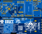 Render de Bruce PCB v1 Smoochiee (Fuente de la imagen: PCBWay)