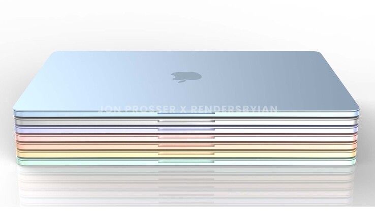 El próximo MacBook Air será una entrada colorida en la serie. (Fuente de la imagen: Jon Prosser e Ian Zelbo)