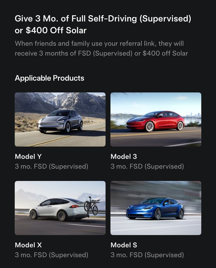 Los códigos Tesla pueden aplicarse después de realizar el pedido para obtener los regalos de referencia.