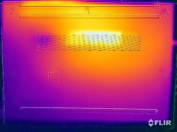 Temperaturas superficiales durante la prueba de resistencia (abajo)