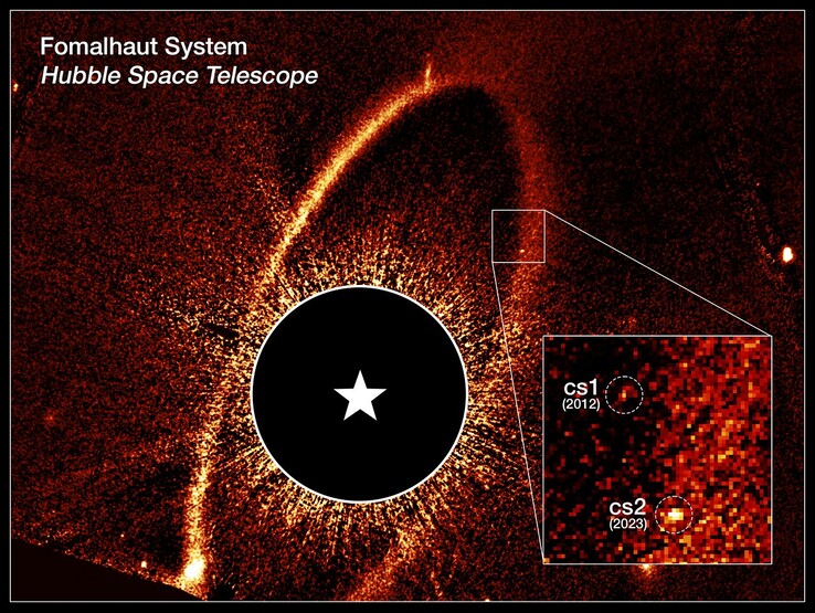 Una imagen comentada de cs1 y cs2 (Fuente de la imagen: NASA, ESA, UC Berkeley y STScI)
