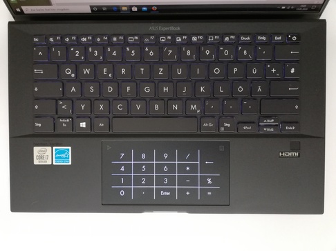 Asus ExpertBook B9450FA - pad numérico