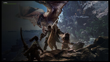 En la imagen: GeForce La aplicación Now cargando Monster Hunter World (Fuente de la imagen: captura de pantalla tomada por cortesía de la aplicación nativa de Nvidia)