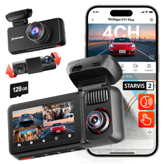 La dash cam Redtiger F17 Plus cuenta con un sistema de cuatro cámaras (Fuente de la imagen: Redtiger)