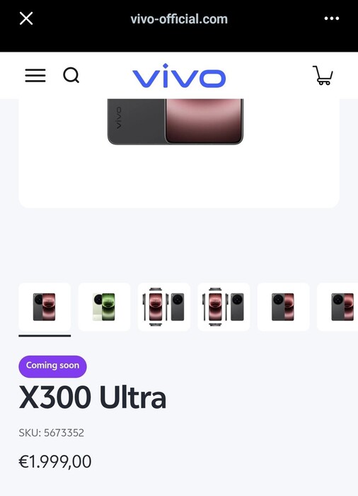 Al parecer, el Vivo X300 Ultra se venderá en Austria, Alemania y Hungría por unos 2.000 euros