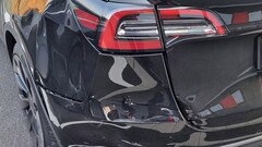 El primer Model Y de Giga Berlin esperó semanas a que le arreglaran el parachoques tras un accidente (imagen: Drive Tesla)