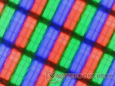 Matriz de subpíxeles RGB nítida y uniforme