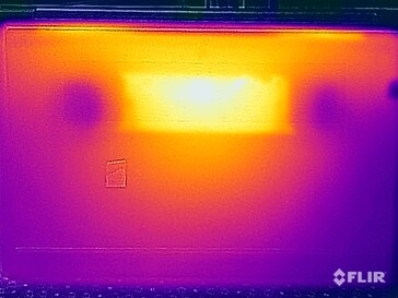 Temperaturas superficiales durante la prueba de resistencia (abajo)