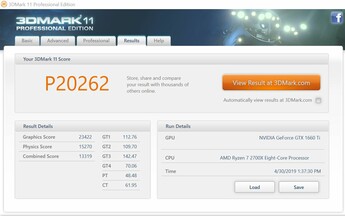 3DMark 11 (GPU + 100 MHz, VRAM + 800 MHz)