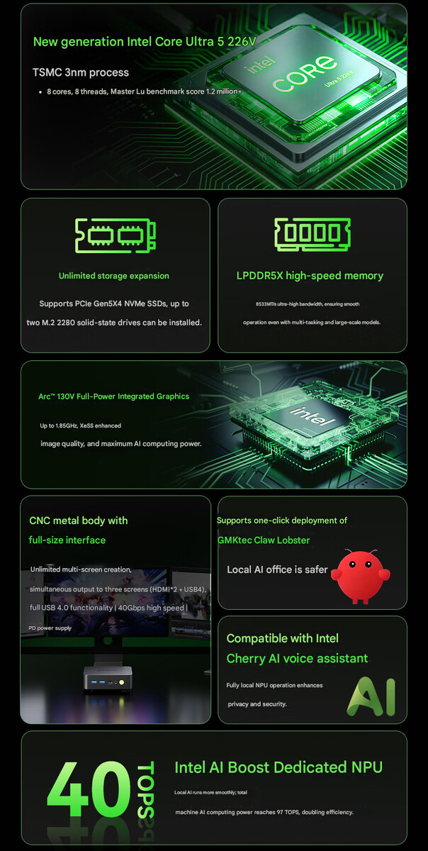 Principales características del mini PC K17 (traducción automática)