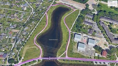 Viaje de prueba del GNSS: viaje alrededor de un lago
