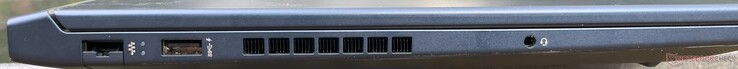 Izquierda: USB-A, puerto Ethernet RJ45 y toma de audio de 3,5 mm