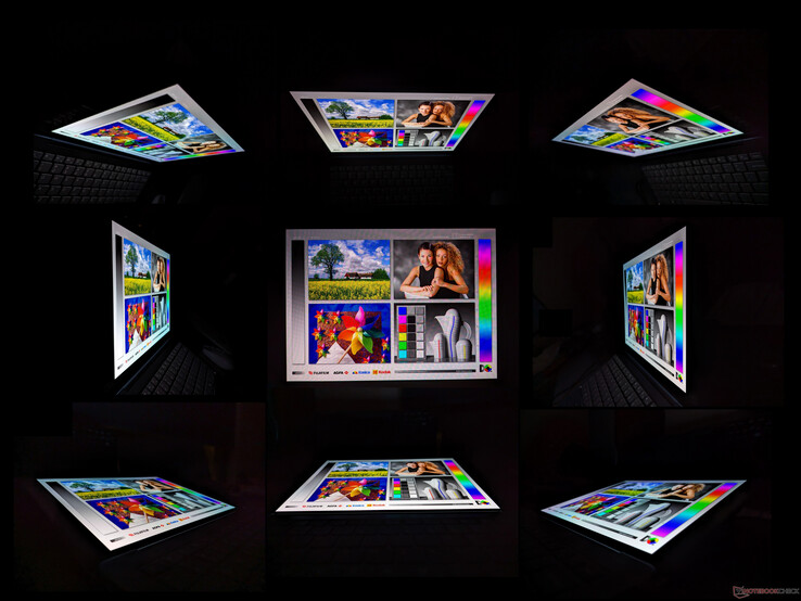 Amplios ángulos de visión OLED. Un efecto arco iris es visible desde ángulos extremos
