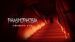 Un banner que muestra la actualización Crimson Eye de Phasmophobia