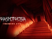 Un banner que muestra la actualización Crimson Eye de Phasmophobia
