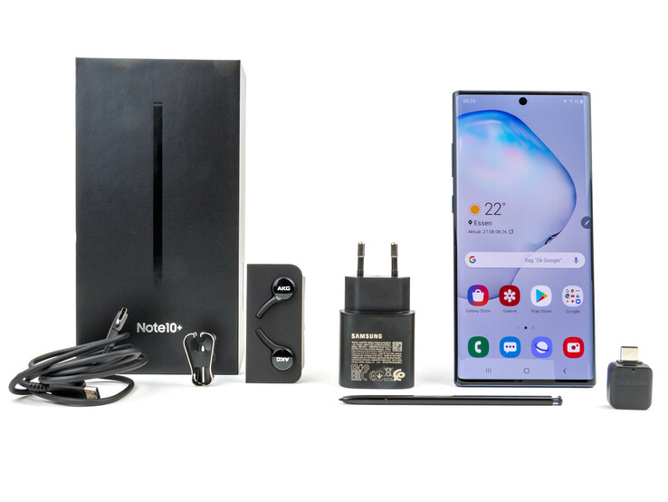 Un vistazo a la Galaxy Note 10+ y sus accesorios incluidos