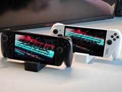 La ROG Xbox Ally X en blanco y negro. (Fuente de la imagen: Notebookcheck) 