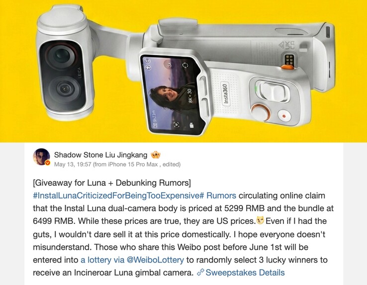El director general de Insta360 no ha proporcionado más detalles ni justificación para este precio internacional tan elevado.