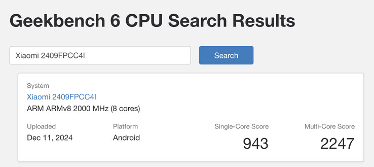 (Fuente de la imagen: Geekbench)