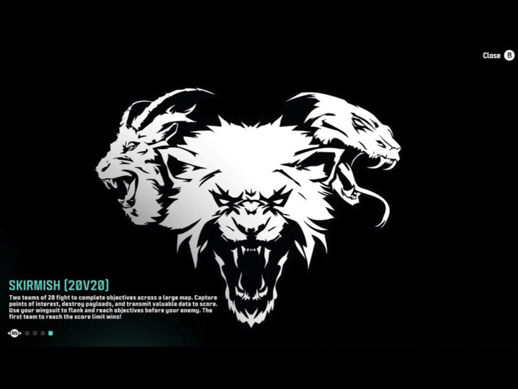 Captura de pantalla filtrada del modo de juego Escaramuza de Black Ops 7. (Fuente de la imagen: CharlieIntel en XCancel)