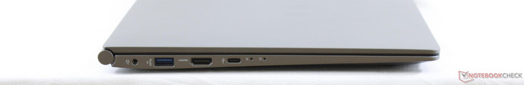 izquierda: adaptador de corriente, USB 3.0, HDMI, USB Type-C Gen. 1