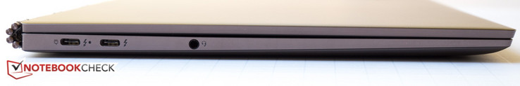 izquierda:  USB Type-C Gen. 2 (+ Thunderbolt 3), clavija audio combinado
