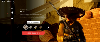 La skin yari "Crepúsculo del Shinobi" (fuente de la imagen: Sony)