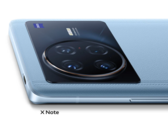 El Vivo X Note llegará en tres colores con acabados tipo cuero. (Fuente de la imagen: Vivo y JD.com)