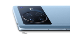 El Vivo X Note llegará en tres colores con acabados tipo cuero. (Fuente de la imagen: Vivo y JD.com)