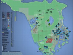Mapa interactivo de GTA 6 con nombres y ubicaciones del juego. (Fuente de la imagen: kalterapfel123)