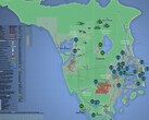 Mapa interactivo de GTA 6 con nombres y ubicaciones del juego. (Fuente de la imagen: kalterapfel123)