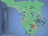 Mapa interactivo de GTA 6 con nombres y ubicaciones del juego. (Fuente de la imagen: kalterapfel123)