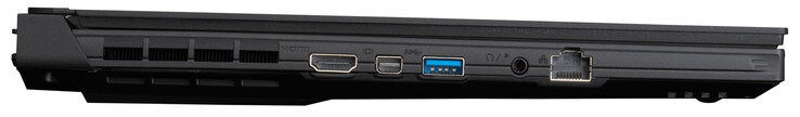 Lado izquierdo: HDMI 2.1, Mini Displayport 1.4, USB 3.2 Gen 1 (Tipo A), conector de audio combinado, Gigabit Ethernet