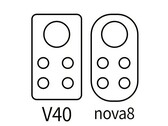 Presunto Honor Esquemas de la cámara trasera del V40 y del Huawei Nova 8. (Fuente: Twitter)