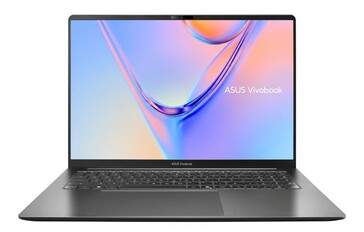 Asus Vivobook S16 visto de frente con la pantalla abierta