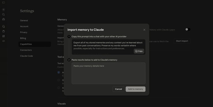La función de importación está ahora disponible también para el nivel gratuito.