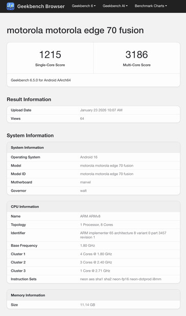 (Fuente de la imagen: Geekbench)