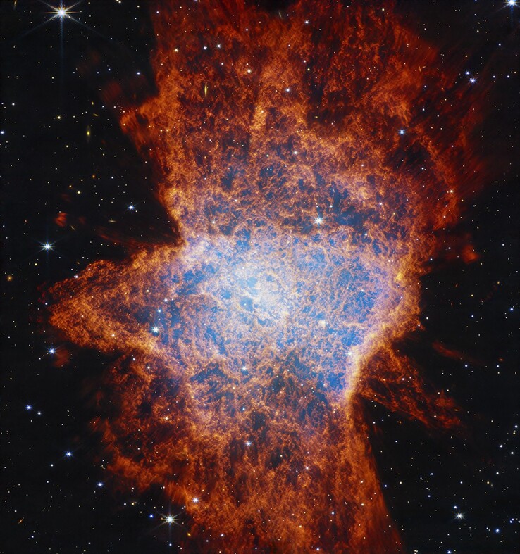 Imagen en infrarrojo cercano de la nebulosa planetaria NGC 6072 (Fuente de la imagen: NASA, ESA, CSA y STScI)